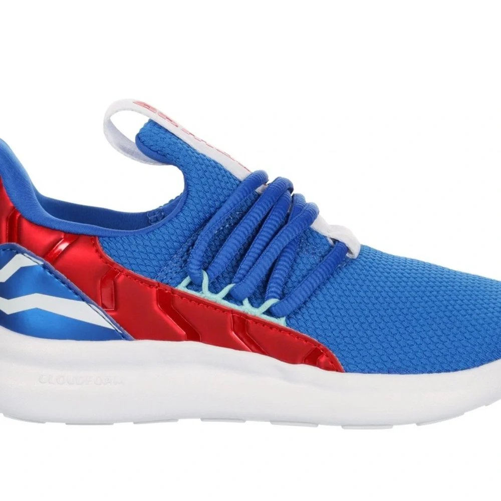 ADIDAS MARVEL CAPTAIN AMERICA LITE RACER ADAPT 7.0 SHOES KIDS Size 2